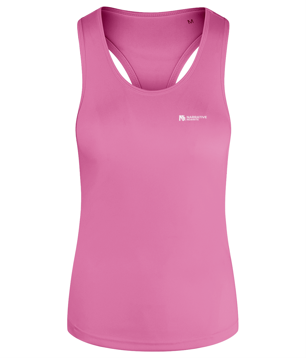 NR ACTIVE WOMEN'S BREATHABLE FLARE VEST IN PINK MELANGE