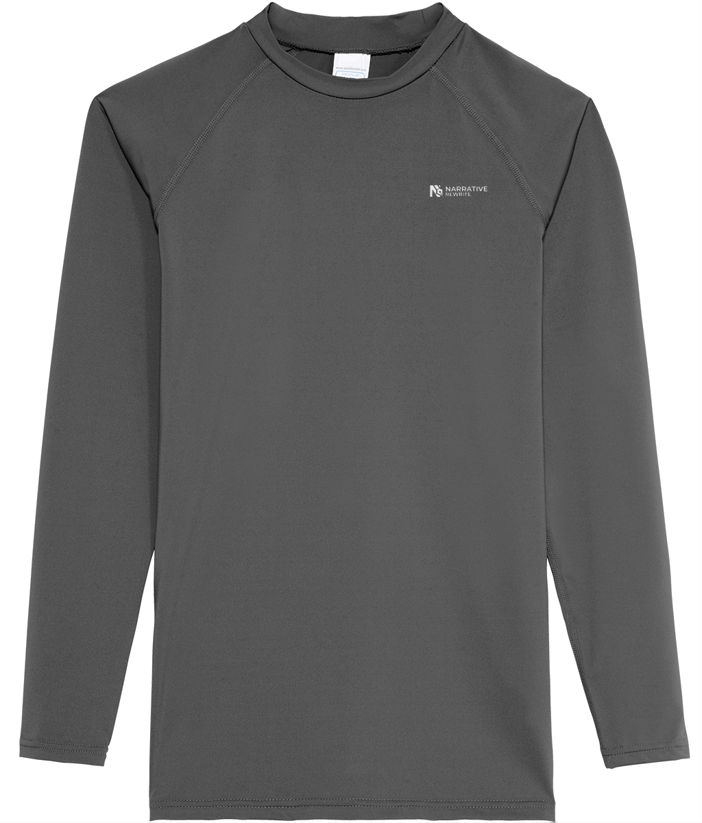 NR ACTIVE MEN'S BREATHABLE LONG SLEEVE T-SHIRT IN CHARCOAL