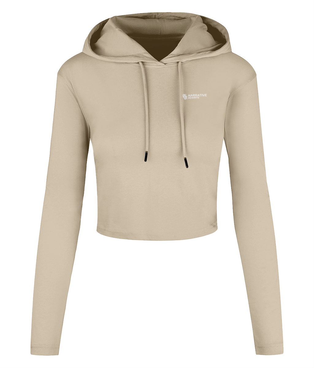 NR ACTIVE CROPPED HOODIE IN NUDE