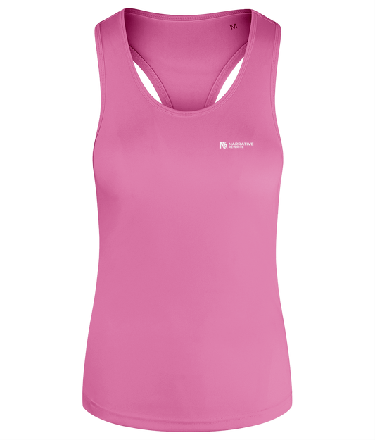 NR ACTIVE WOMEN'S BREATHABLE FLARE VEST IN PINK MELANGE