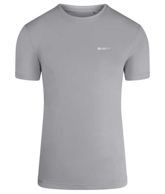 NR ACTIVE BREATHABLE ZEPHYR MEN'S T-SHIRT IN SILVER MELANGE