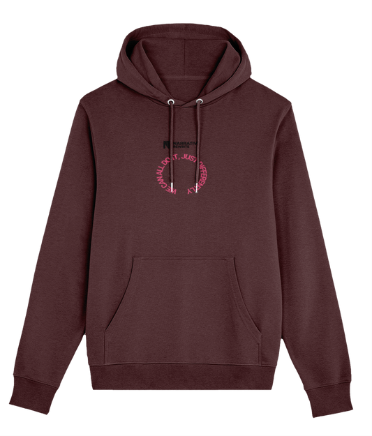 REWRITE WE CAN ALL DO IT UNISEX HOODIE IN BURGUNDY