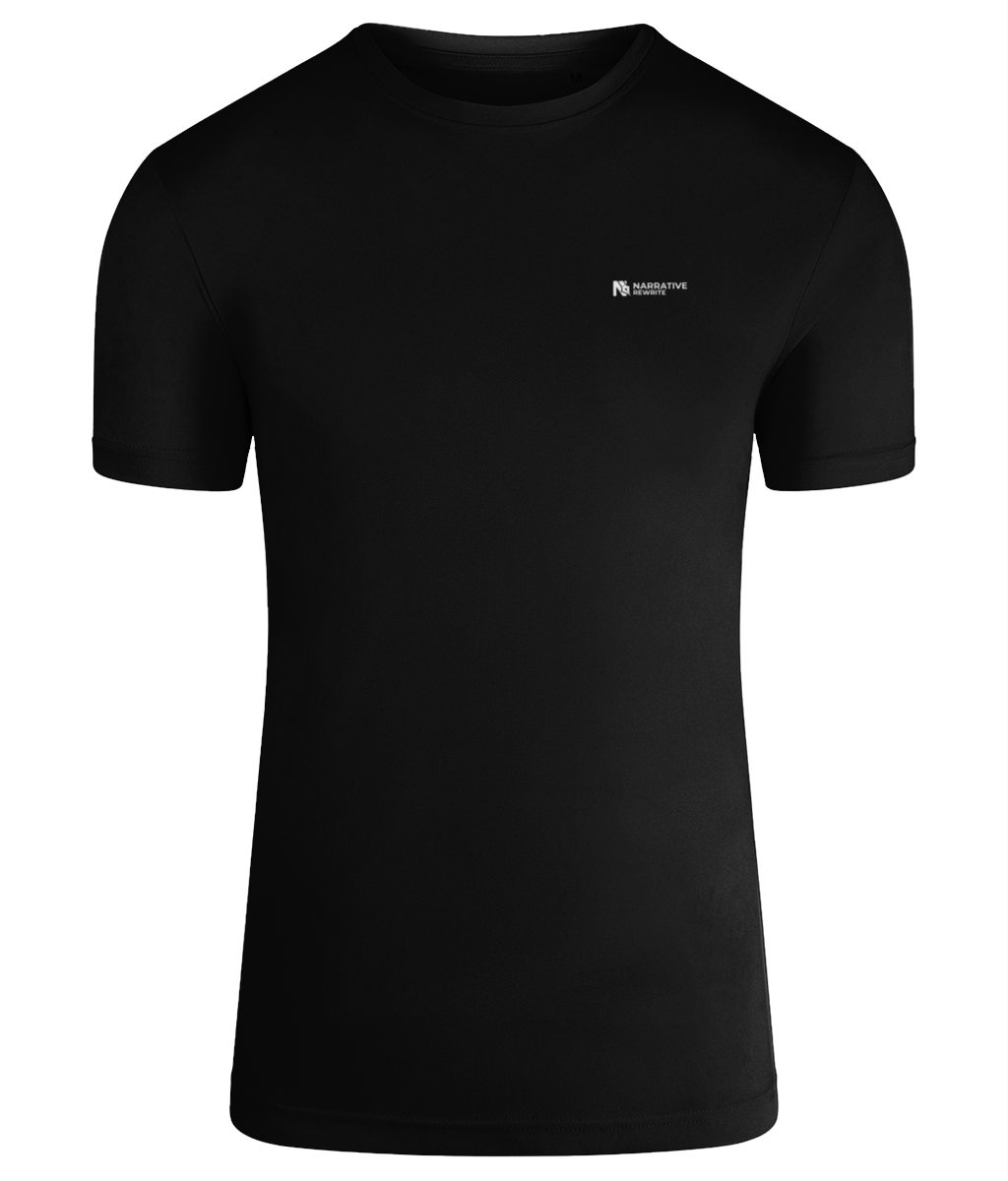 NR ACTIVE BREATHABLE ZEPHYR MEN'S T-SHIRT IN BLACK