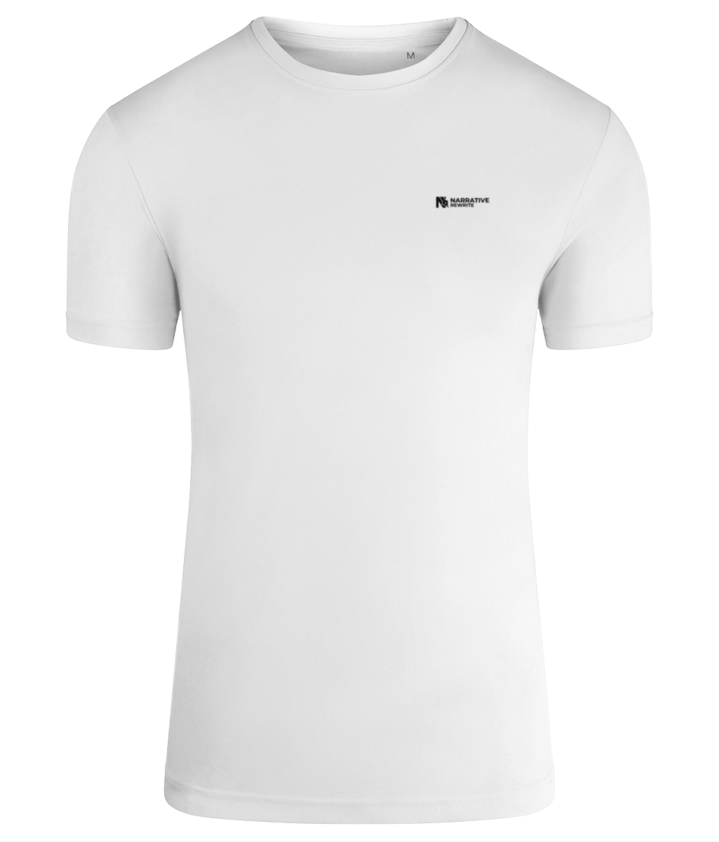 NR ACTIVE BREATHABLE ZEPHYR MEN'S T-SHIRT IN WHITE