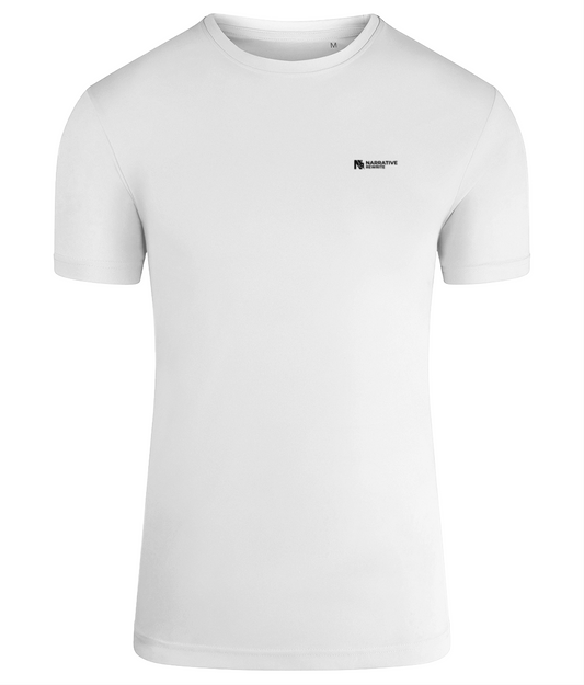 NR ACTIVE BREATHABLE ZEPHYR MEN'S T-SHIRT IN WHITE