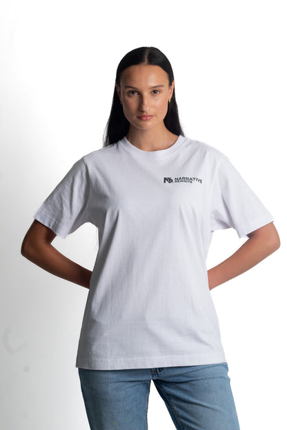 HARMONY UNISEX T-SHIRT IN WHITE