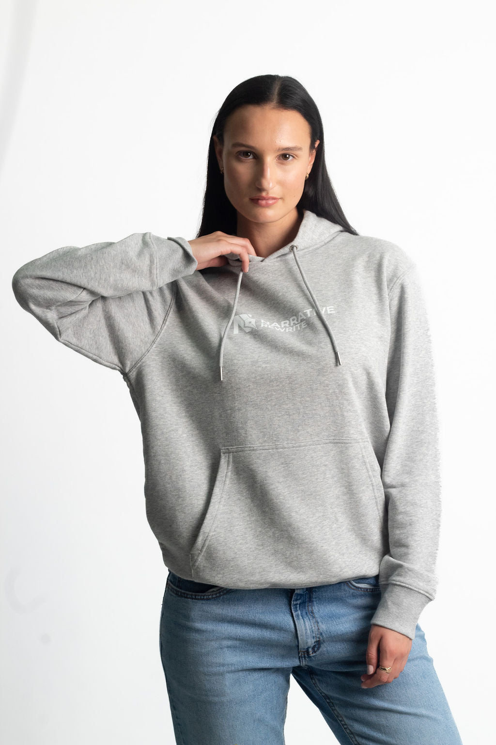 INSPIRE UNISEX HOODIE IN HEATHER GREY