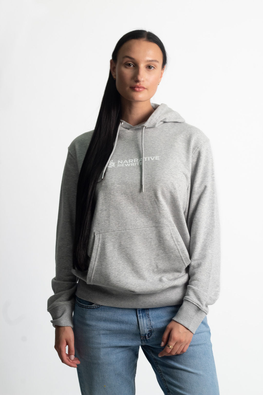 INSPIRE UNISEX HOODIE IN HEATHER GREY