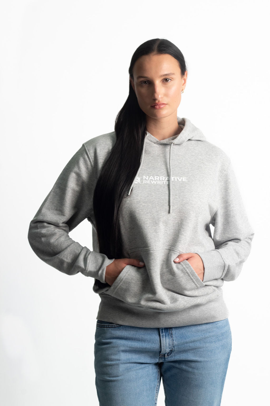 INSPIRE UNISEX HOODIE IN HEATHER GREY