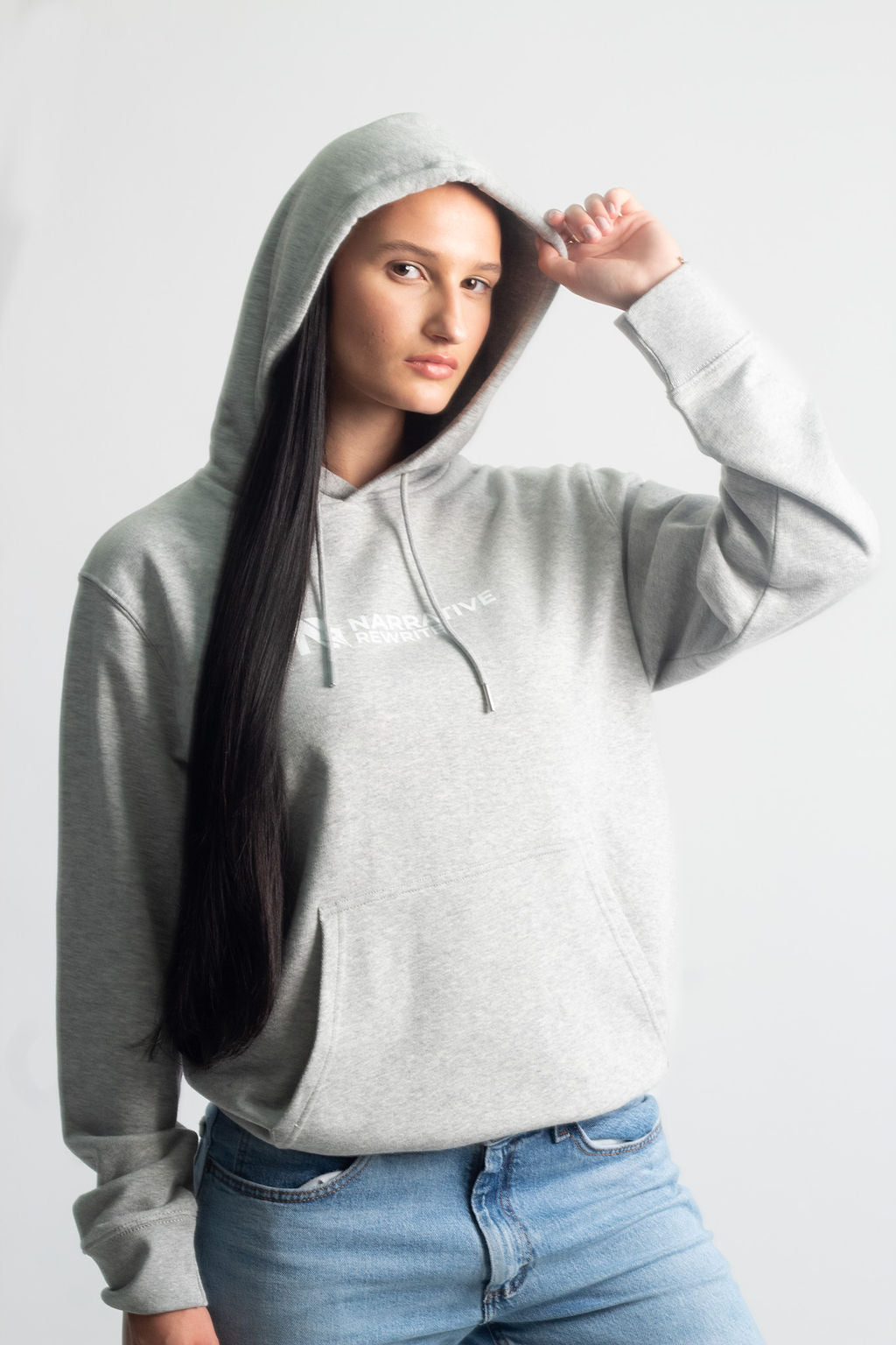 INSPIRE UNISEX HOODIE IN HEATHER GREY