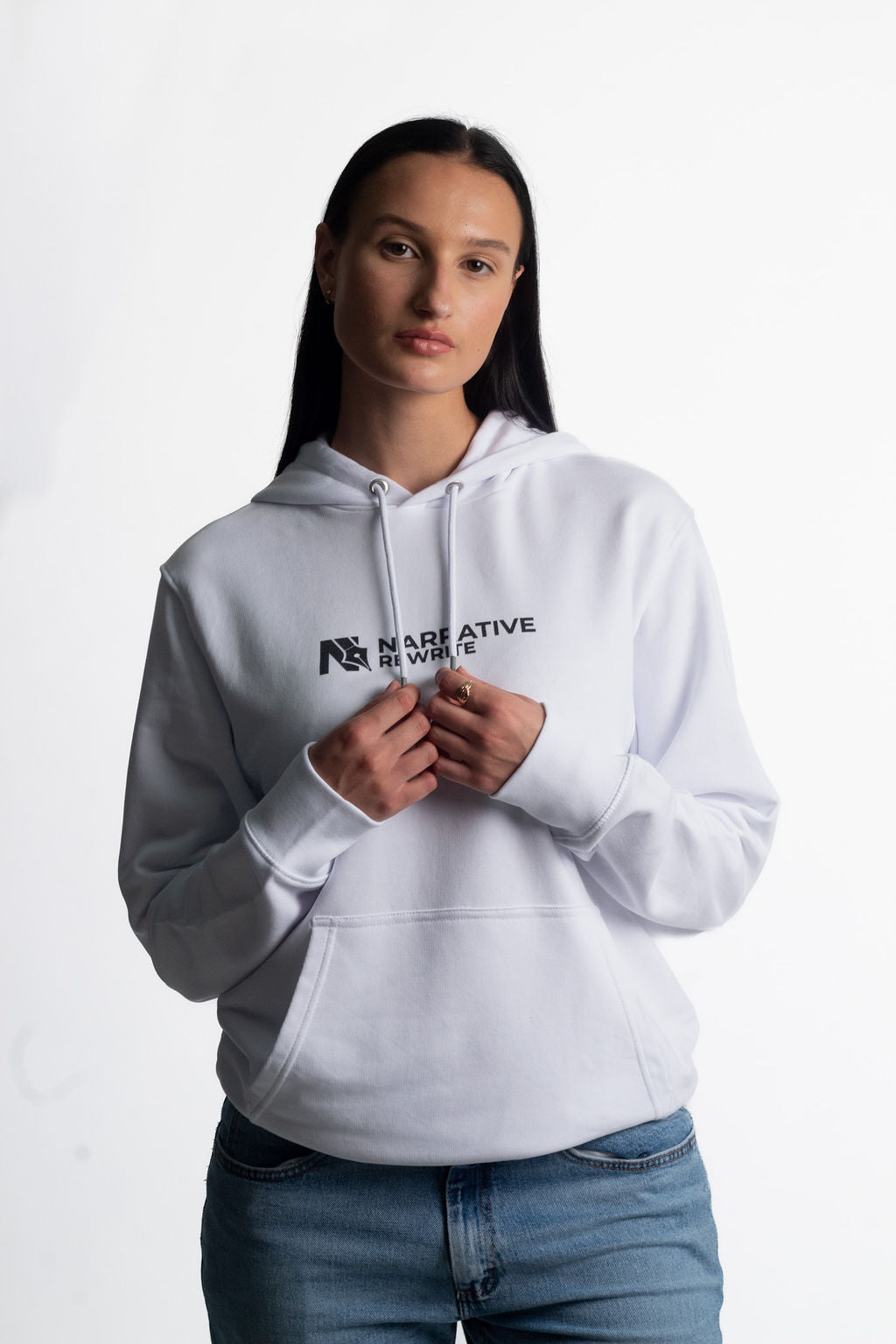 INSPIRE UNISEX HOODIE IN WHITE