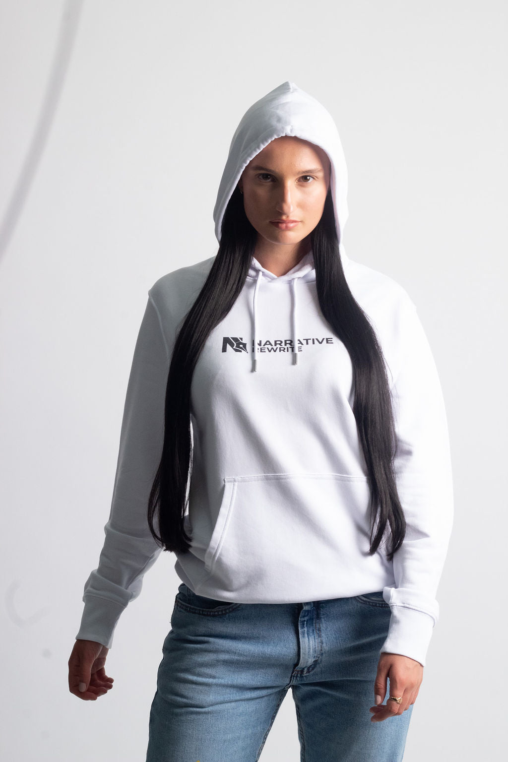 INSPIRE UNISEX HOODIE IN WHITE