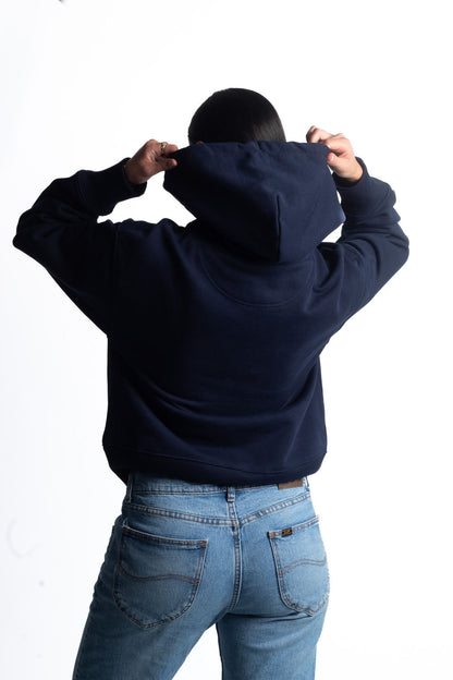 GENESIS UNISEX HOODIE IN FRENCH NAVY