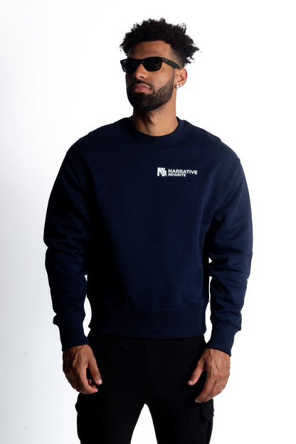 INCEPTION ESSENTIAL UNISEX SWEATSHIRT IN FRENCH NAVY