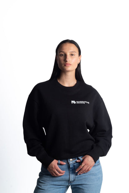 INCEPTION ESSENTIAL UNISEX SWEATSHIRT IN BLACK