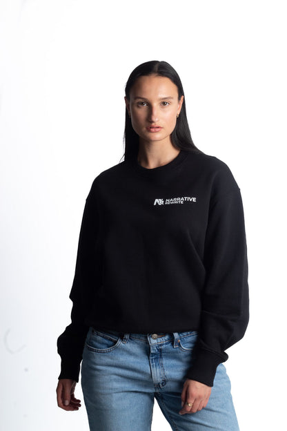 INCEPTION ESSENTIAL UNISEX SWEATSHIRT IN BLACK