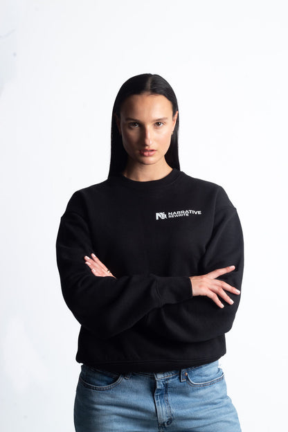 INCEPTION ESSENTIAL UNISEX SWEATSHIRT IN BLACK