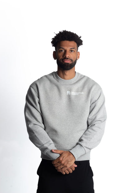 INCEPTION ESSENTIAL UNISEX SWEATSHIRT IN HEATHER GREY