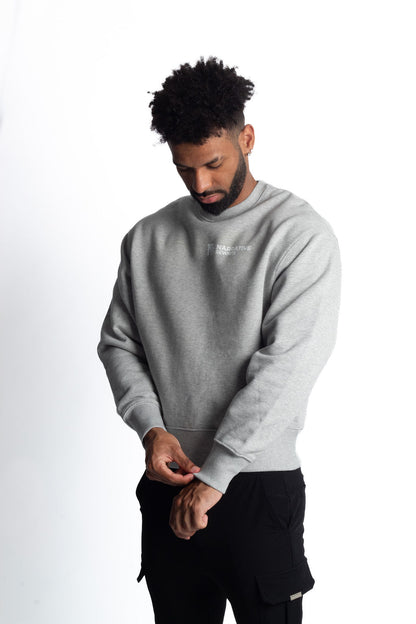 INCEPTION ESSENTIAL UNISEX SWEATSHIRT IN HEATHER GREY