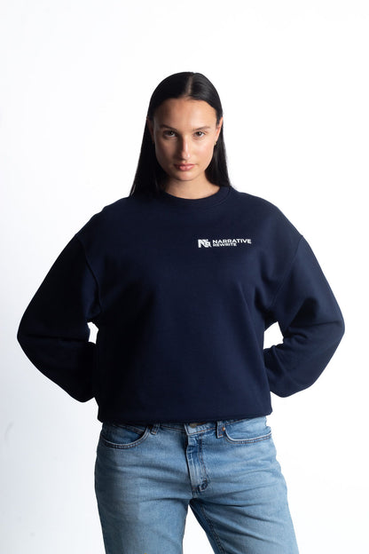 INCEPTION ESSENTIAL UNISEX SWEATSHIRT IN FRENCH NAVY