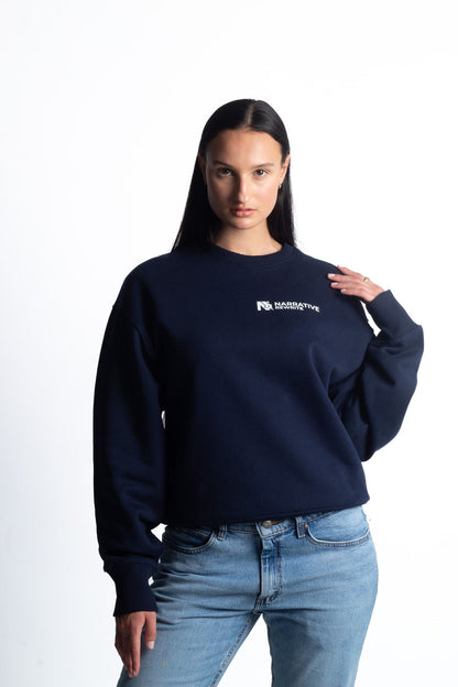 INCEPTION ESSENTIAL UNISEX SWEATSHIRT IN FRENCH NAVY