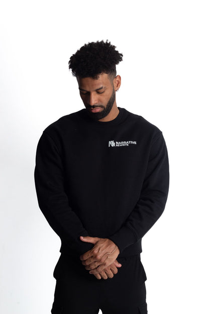 INCEPTION ESSENTIAL UNISEX SWEATSHIRT IN BLACK