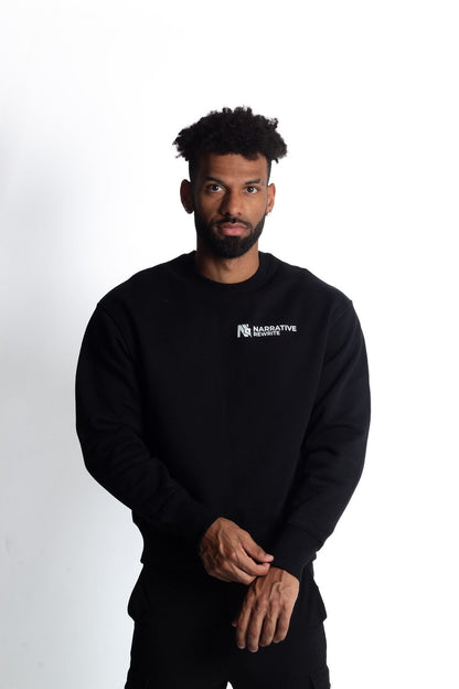 INCEPTION ESSENTIAL UNISEX SWEATSHIRT IN BLACK