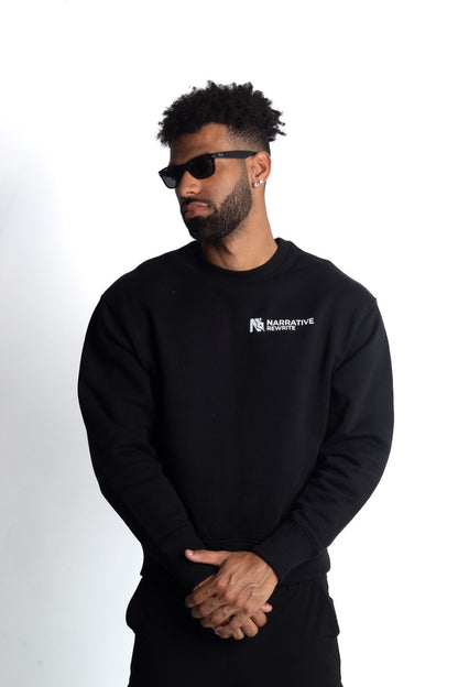 INCEPTION ESSENTIAL UNISEX SWEATSHIRT IN BLACK