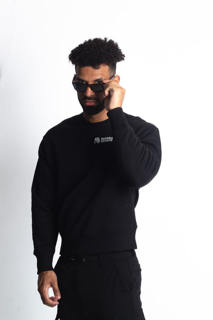 INCEPTION ESSENTIAL UNISEX SWEATSHIRT IN BLACK