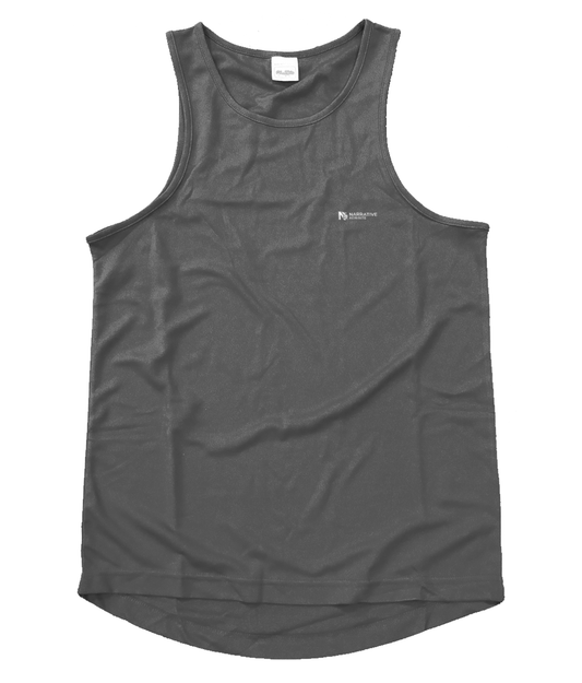 NR ACTIVE MEN'S BREATHABLE FLARE VEST IN CHARCOAL