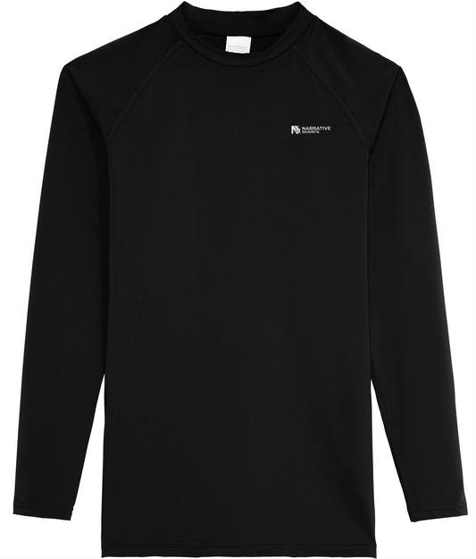 NR ACTIVE MEN'S BREATHABLE LONG SLEEVE T-SHIRT IN JET BLACK